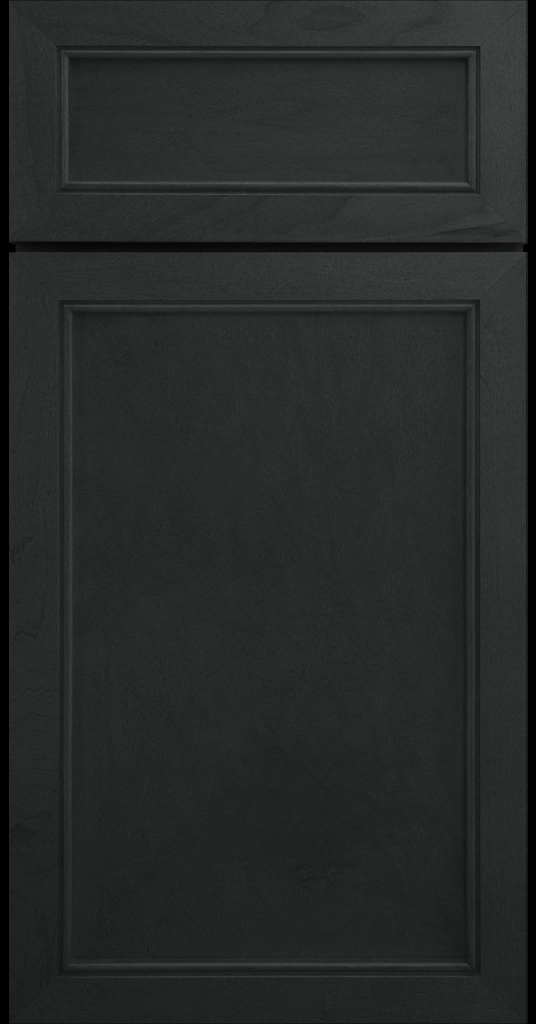 Alpine Slim narrow stile and rail cabinet door with a flat center panel in a Night Sky stain
